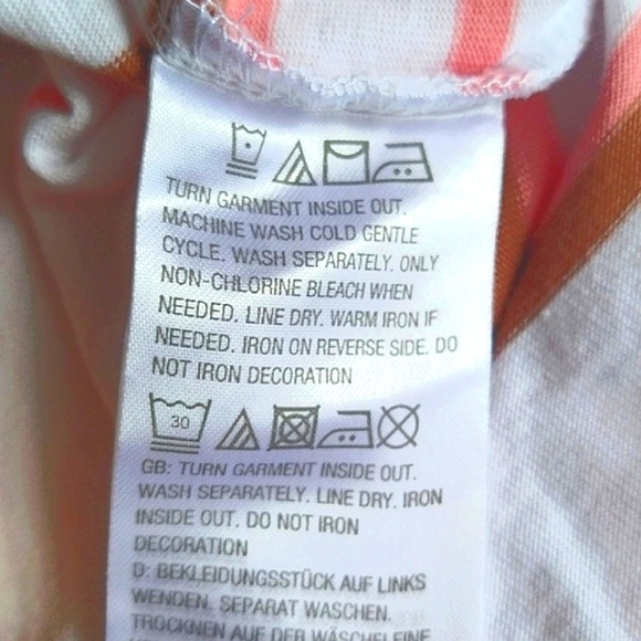 BOB MACKIE WOMEN'S PLUS SIZE 1X WHITE STRIPED TOP SHIRT FLORAL EMBROIDERY NWOT. - Picture 7 of 8